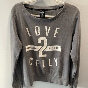 • Love 2 Celly Grey Women's Size M GONGSHOW Sweatshirt